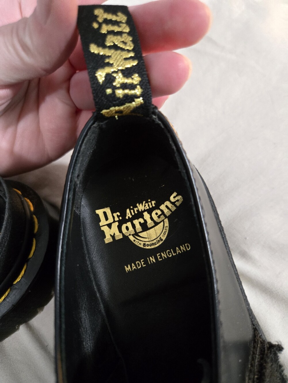 Dr. Martens 1461 Tech 'Carbon Black Yellow' - Picture 4 of 6